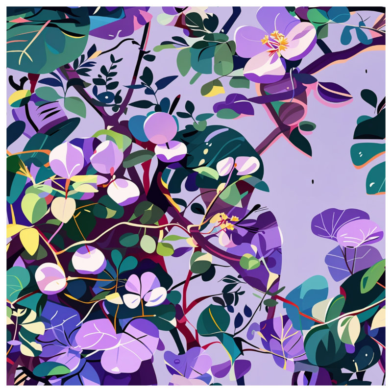 Coussin Floral, 18 x 18 inches