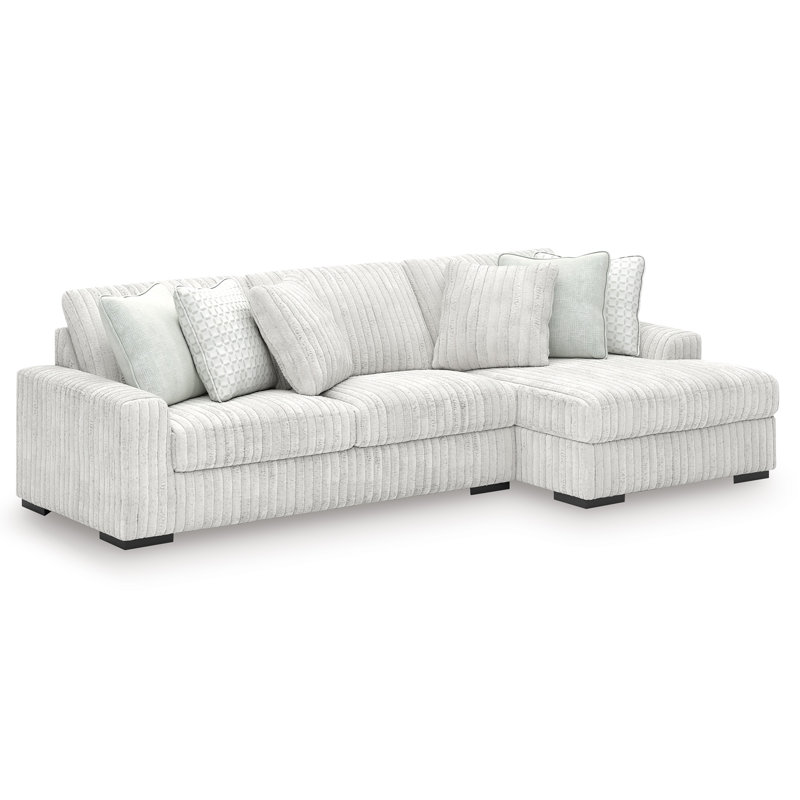 Canapé modulaire 2 pièces avec méridienne Stupendous, Polyester beige