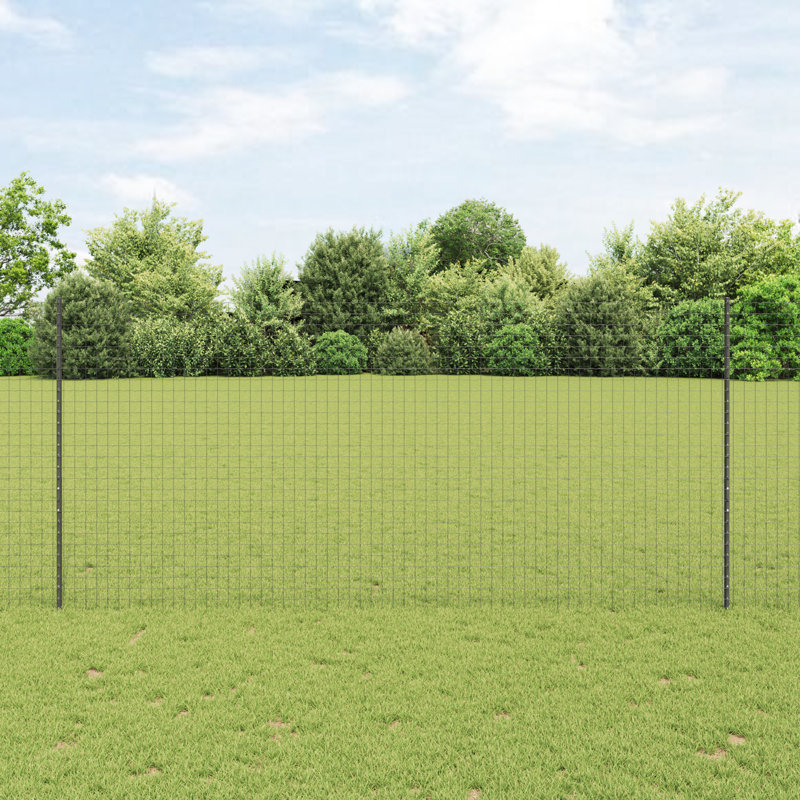 Fence Posts 44 Pcs U-Channel Steel, Grey, 180cm H x 8.5cm W