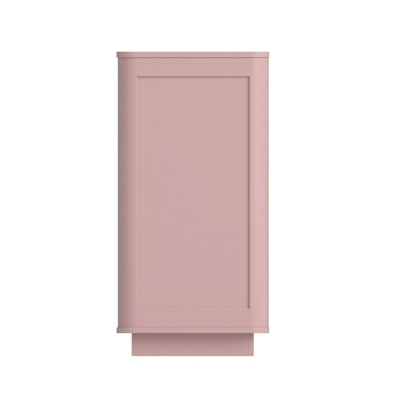 Commode 6 tiroirs pour chambre à coucher, Rose