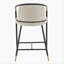 Tabouret de comptoir de 26 po de hauteur avec cadre en métal (ensemble de 2) - amande-361833621