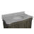 Twain 42" Single Bathroom Vanity Set with Weathered Gray Cabinet and Carrara Marble Countertop-1294864973