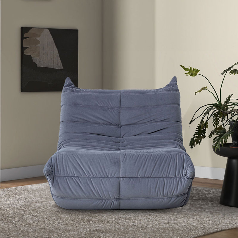 Fauteuil à billes en tissu, Tissu gris