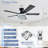 52 Inch Modern Crystal Ceiling Fan with Lights, Remote Controlled, Easy Installation, Safety Cable, 3 Color Temp & Memory Function-957937054-957937055