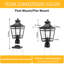 Ensemble de 2 lampadaires d'extérieur étanches en aluminium 18,1 po avec verre transparent - Lampadaires pour jardin, allée, terrasse et clôture