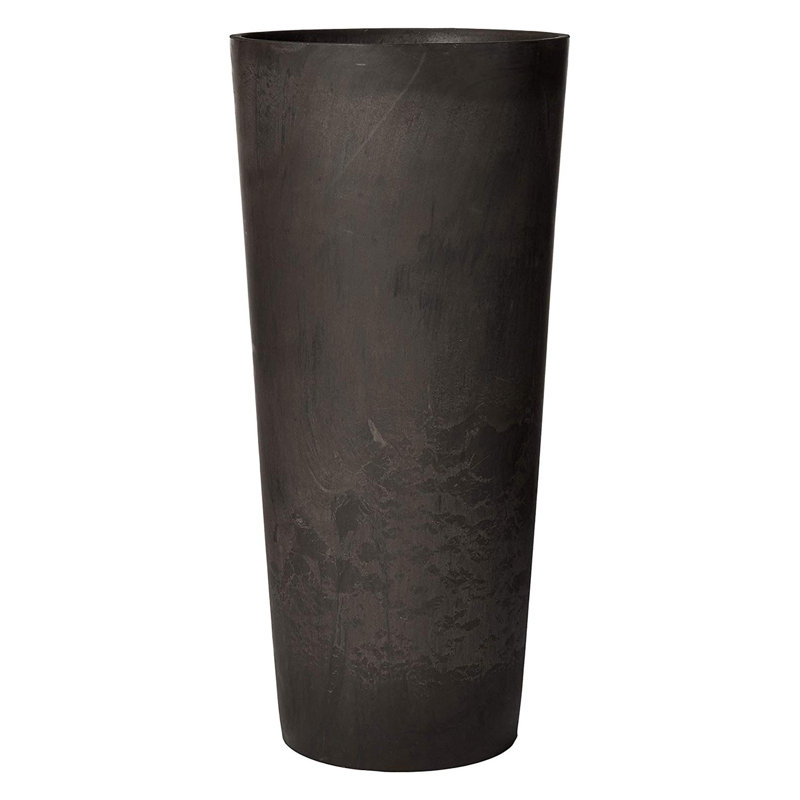 Mutchler Pot Planter, Dark Charcoal Marble