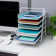 Mind Reader 5-Tier Paper Tray, Desktop Organizer, File Storage, Workspace, Office, Metal Mesh, 11.75"L x 14"W x 15"H
