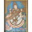 Déesse Saraswati et oiseau Hamsa | Aquarelles | Avec cadre | Shagun Sengar Shah