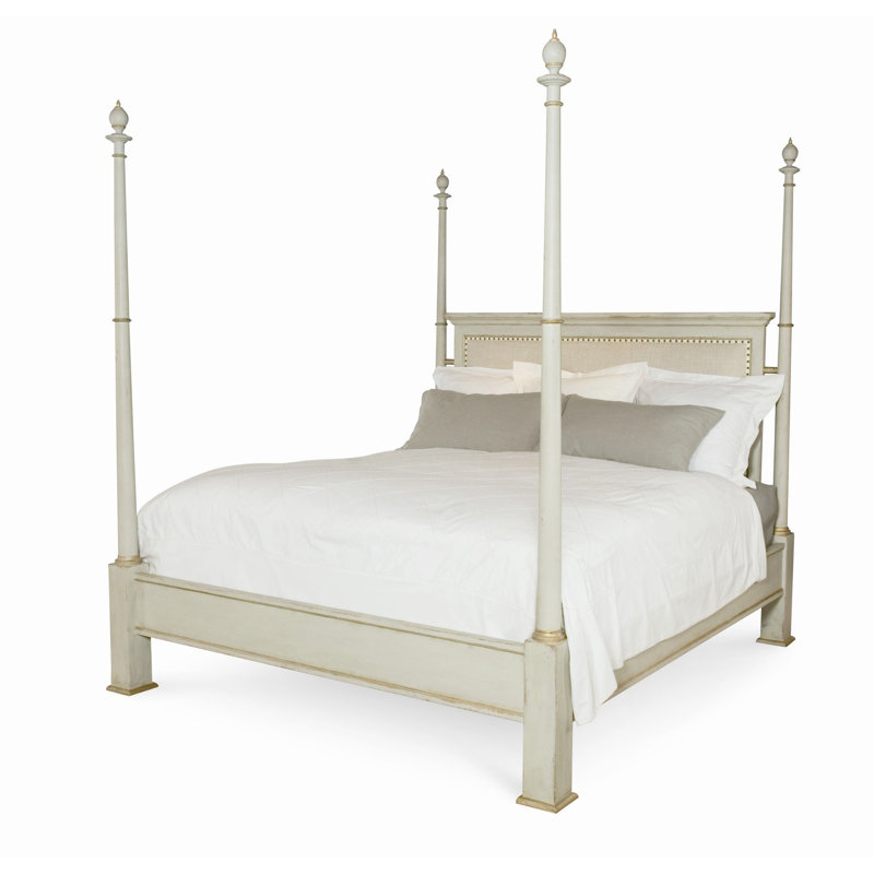 Monarch Linen Four Poster Bed, Queen