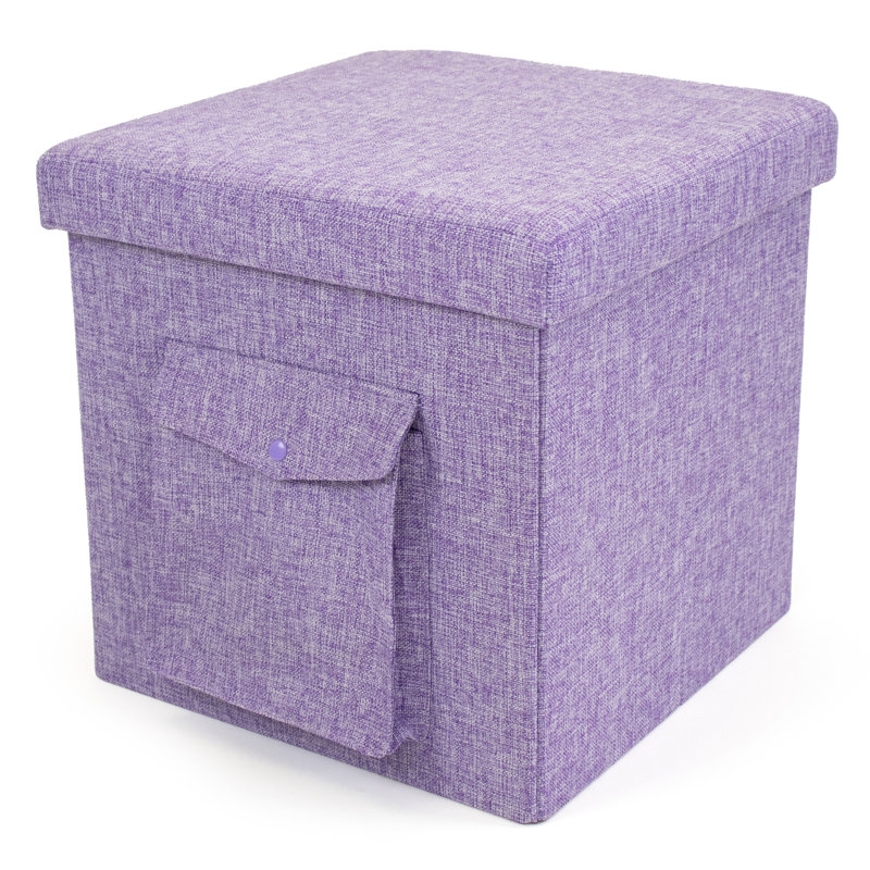 Repose-pieds avec rangement 14,96 po Greendale, Mauve