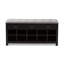 Polyester Blend Upholstered Storage Bench