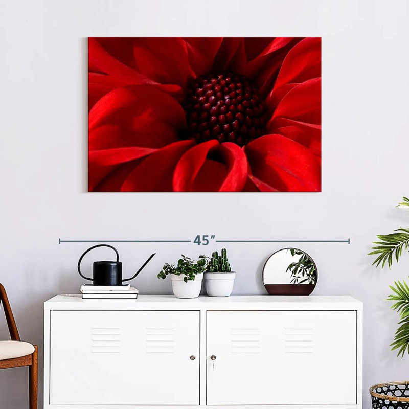Harnek Red Flower Bloom, 24" H x 36" W