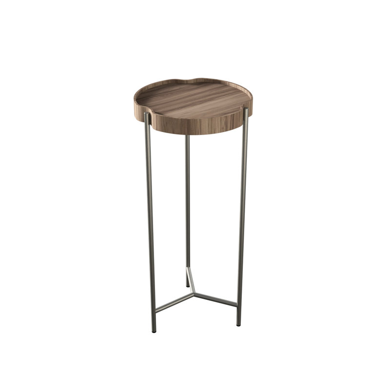 Table d'appoint Flow Accord, H 26,4 po x l 11,81 po x P 11,81 po, Noyer noir