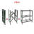 35.4'' W Metal Shelving Unit with Wheels