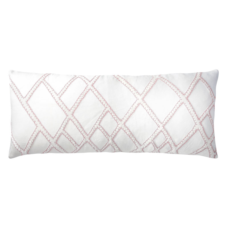 Net Velvet Lumbar Pillow Cover & Insert, Apricot