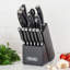 Viking 14 Piece German Steel Cutlery Block Set with Black Block