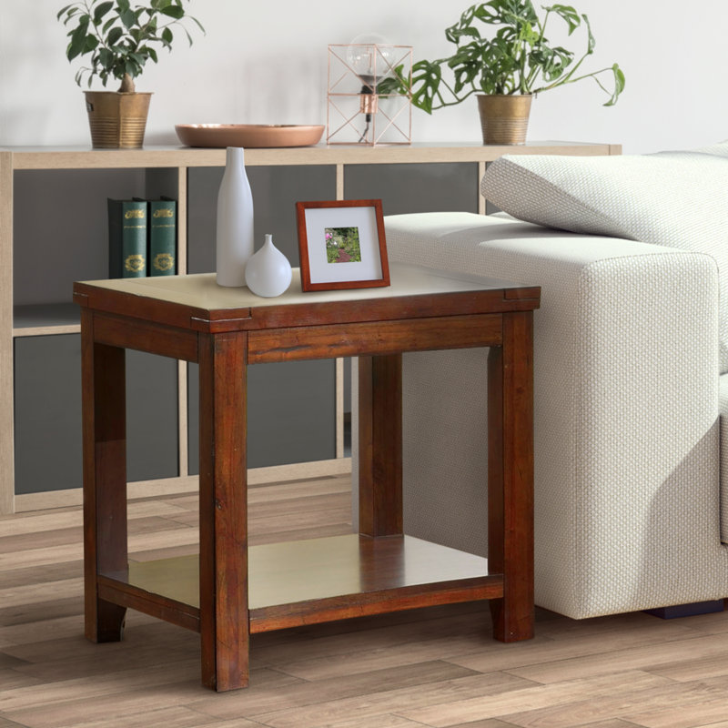 Abram Solid Wood End Table