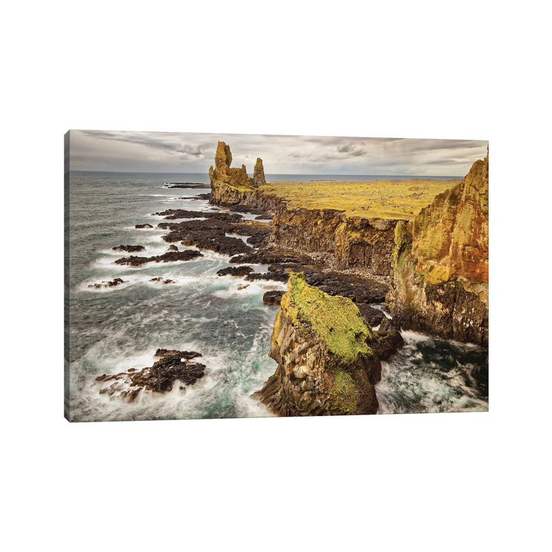 Iceland, Snaefellsnes Peninsula, Londrangar Cliffs by John Ford - Wrapped Canvas Print, 45.72cm H x 66.04cm W x 1.91cm D