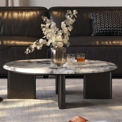 Italian Thick Marble Coffee Table by Orren Ellis