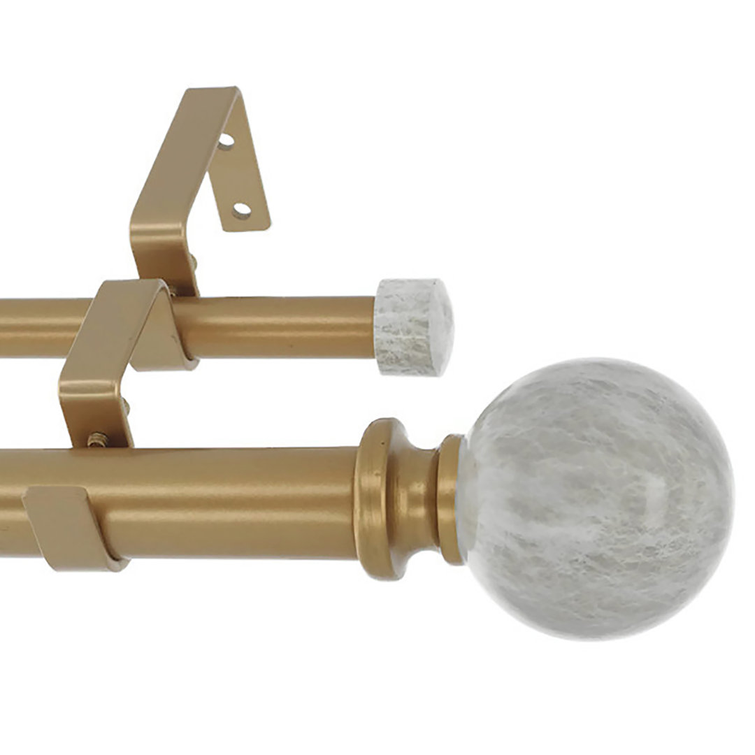 Adjustable 1" Double Curtain Rod Mercer41 