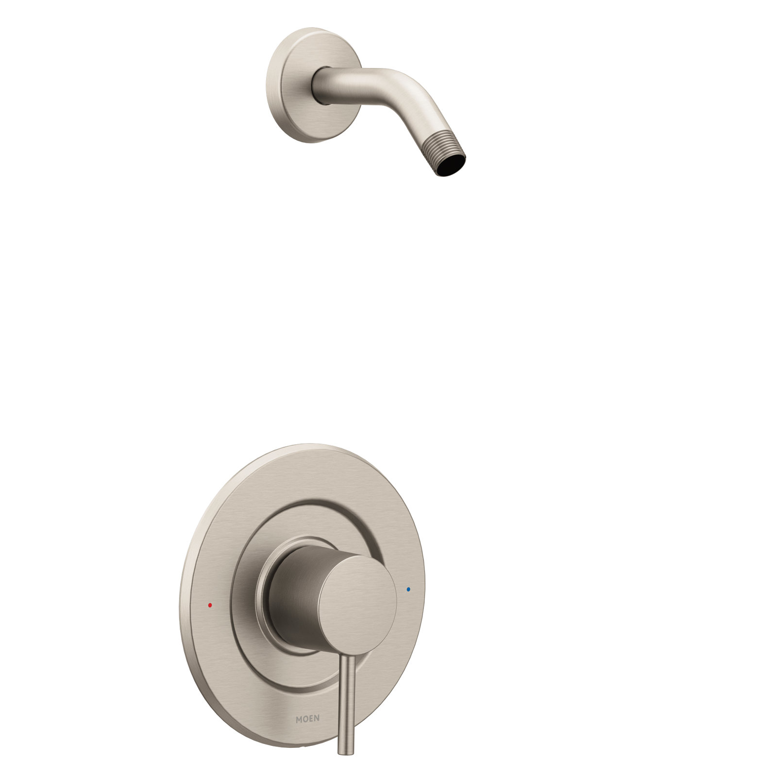 Align Posi-Temp Shower Arm with Valve Trim, Brushed Nickel