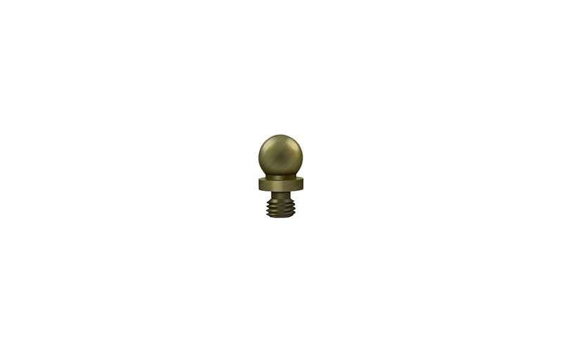 Deltana CHBT26 Ball Tip in Polished Chrome, Antique Brass