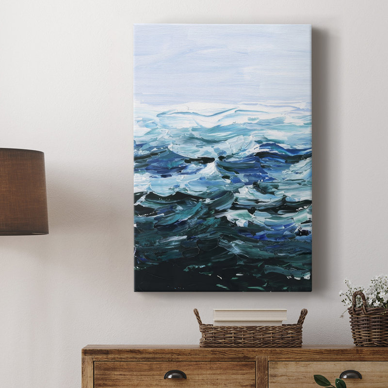 Sous la surface de la mer II - Cavas enveloppés de galerie, H 27 po x l 18 po