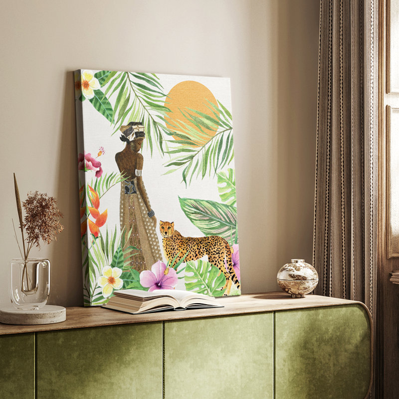 Feline Tropics I - galerie sur mesure, H 12 po x l 8 po