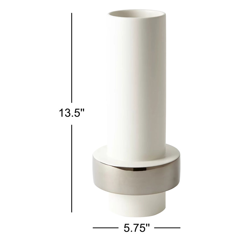 Vase anneau argenté - bas