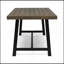 Table de salle à manger d'extérieur en bois d'acacia durable avec structure en métal rustique, résistante aux intempéries et facile à entretenir pour une utilisation sur le patio-1396237300