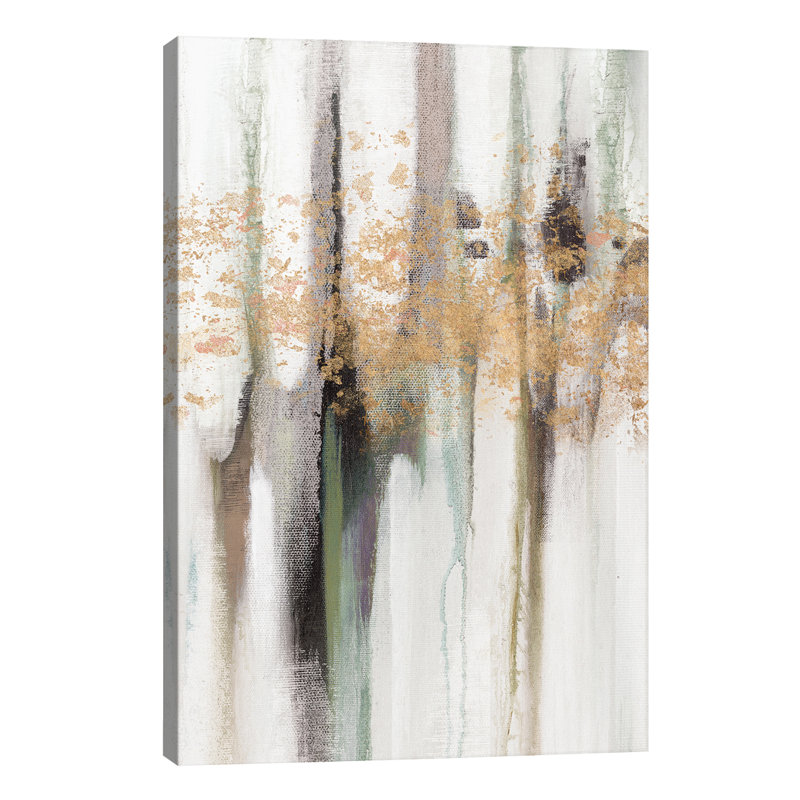 Falling Gold Leaf I by Studio W - Wrapped Canvas Painting, 66.04 cm H x 45.72 cm W x 3.175 cm D