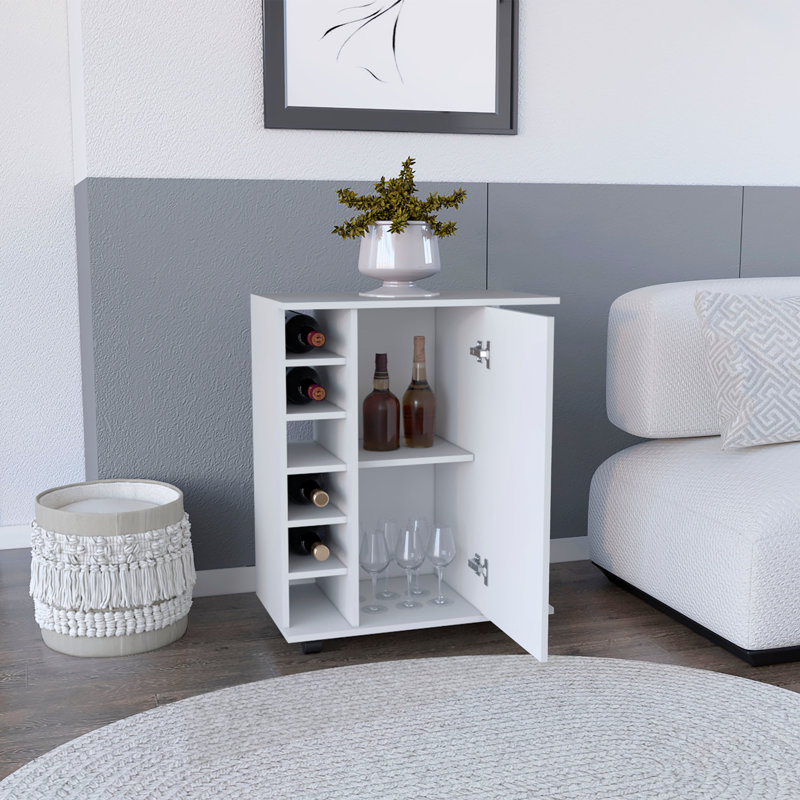 Kitchen Island with Storage and Cabinet, White / Macadamia Finish