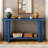 U_STYLE 60''Console Table With Ash Veneer, Minimalist Entryway Table With T-Shaped Legs And Holds Up To 120Lbs, Sofa Table With Large Display Top And Bottom Shelf , For Living Room, Hallway, Foyer-1308171282