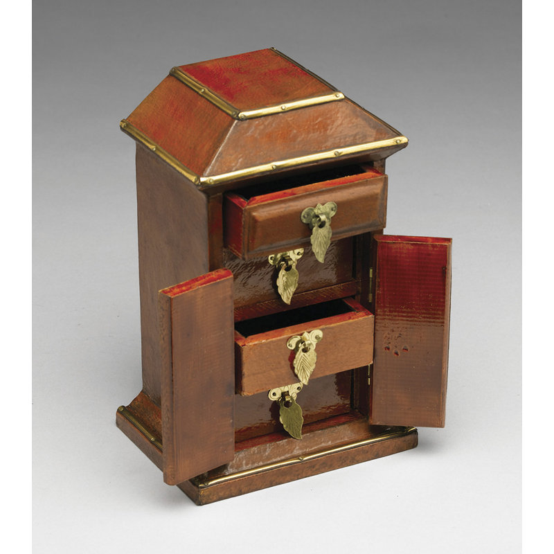 Boîte à bijoux en cuir