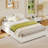 Low Bed Frame Without Headboard, Thick Fabric Upholstered Platform Bed, No Box Spring Needed-1937980914-1939001540