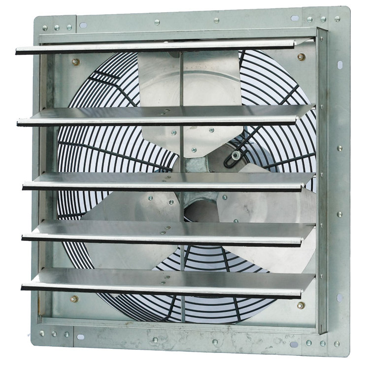 iLIVING ILG8SF18S - 18" Wall Mounted Shutter Exhaust Fan - Automatic Shutter - Single Speed - Vent Fan For Home Attic, Shed, or Garage Ventilation, 3852 CFM, 5800 SQF Coverage Area, Silver