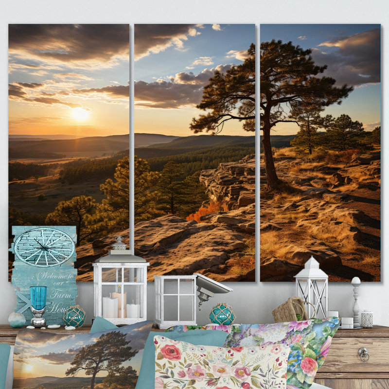 «Alabama Country Landscape II», reproduction sur toile 3 pièces, H 28 po x l 36 po x P 1 po