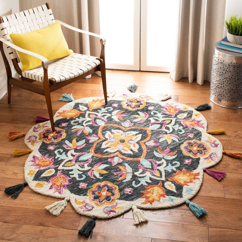 Greenbriar Novelty Hand Tufted Wool Oriental Rug, Round 4'
