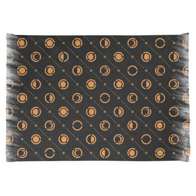 Tapis zone noire/orange lune phases
