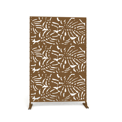 Stanaford 1.8m H x 1.2m W Stanaford Durable Metal Privacy Screen with Decorative Patterns