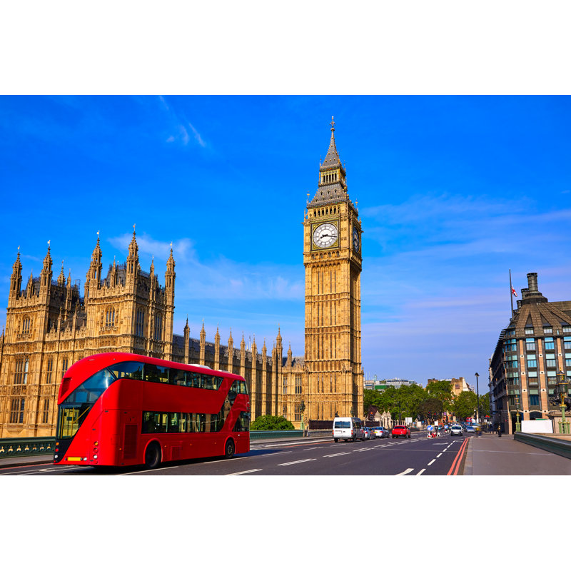 Big Ben Clock Tower - Wrapped Canvas Print, 61cm H x 91cm W
