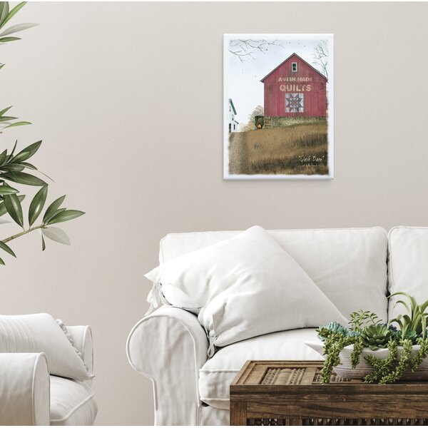 August Grove® Quilt Barn Framed On Canvas Print | Wayfair