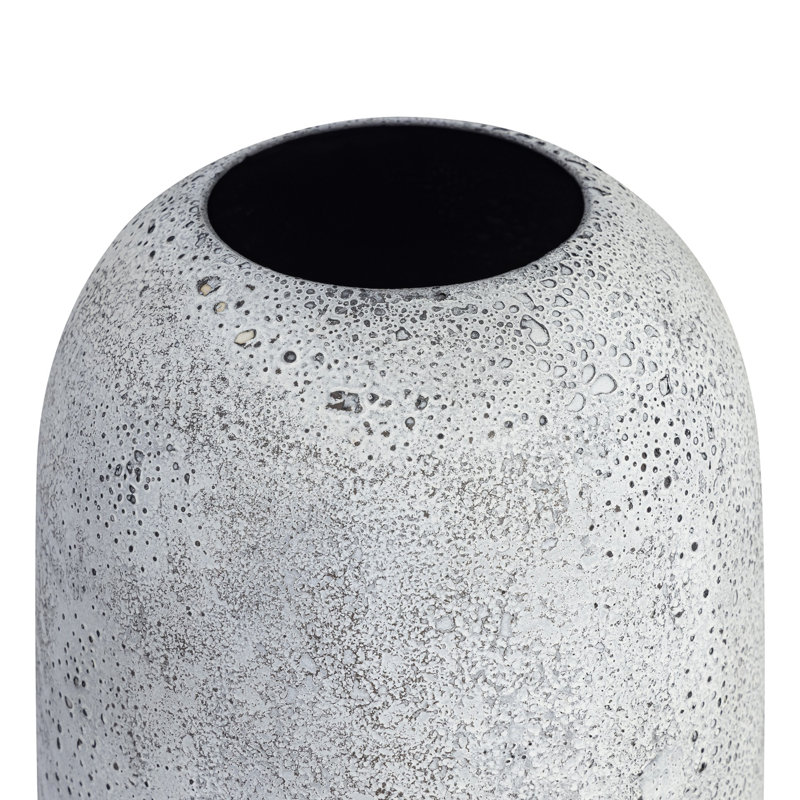 Antique Iron Gray Vase, Overall height- 12'' 