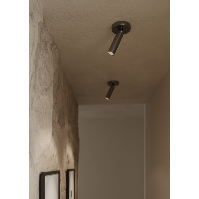 CSL Luxe Pivot Flush Mount in DISTRESSED BRONZE, Distressed Bronze