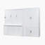 Grand lit escamotable mural avec placard, blanc-787079869