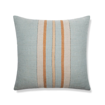 Housse de coussin rayée en lin
