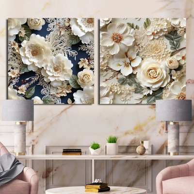Gosnold - Ensemble de 2 collages floraux carrés