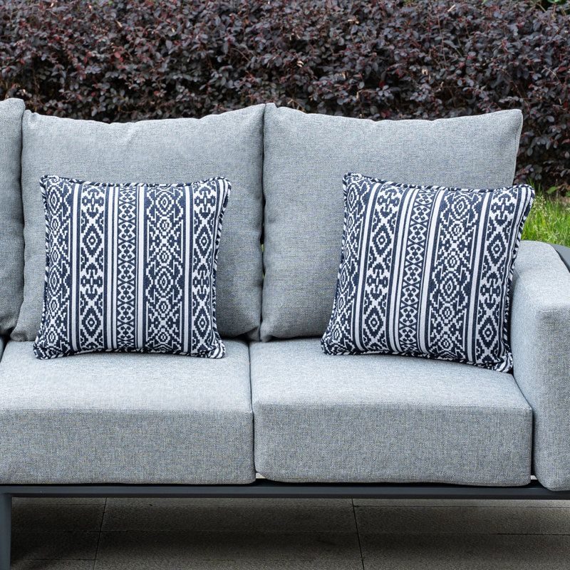 Housse de coussin d'extérieur carré et insert (ensemble de 2)