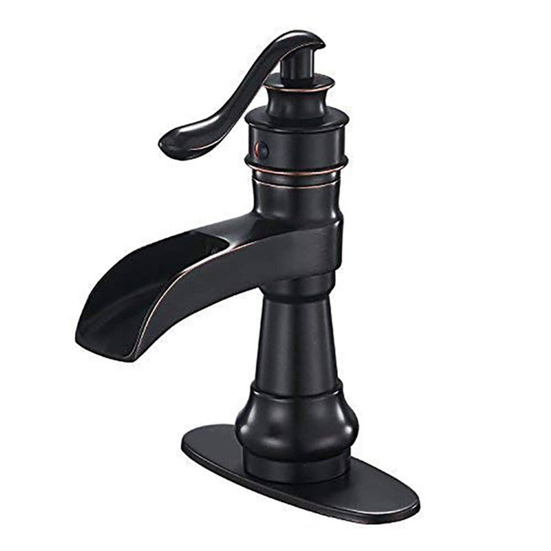 Robinet de salle de bain à un trou, Bronze huilé