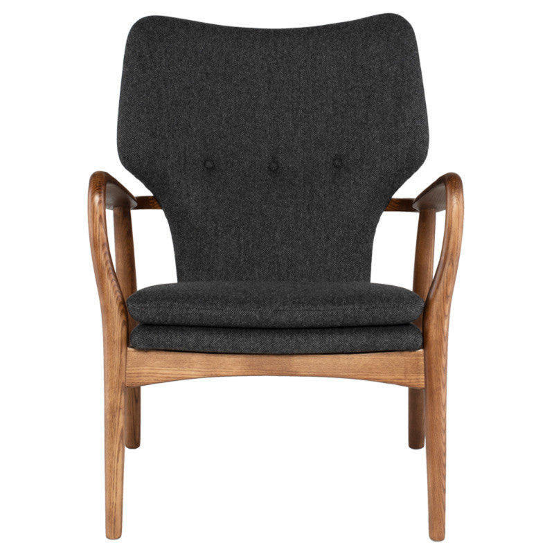 Méridienne Soly Mid-Century Modern, Gris